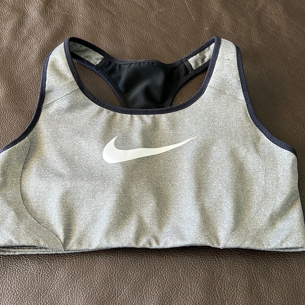 Nike gray athletic sports bra size medium